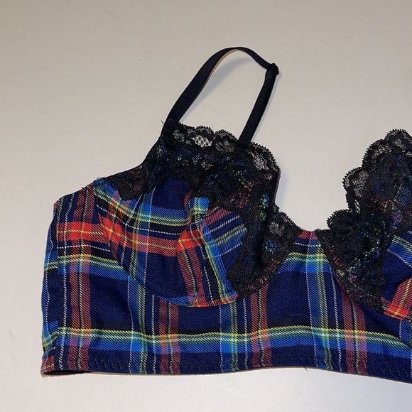 🆕 La SENZA Plaid Naughty Schoolgirl Bra - Women’s Size Medium - Picture 4 of 11